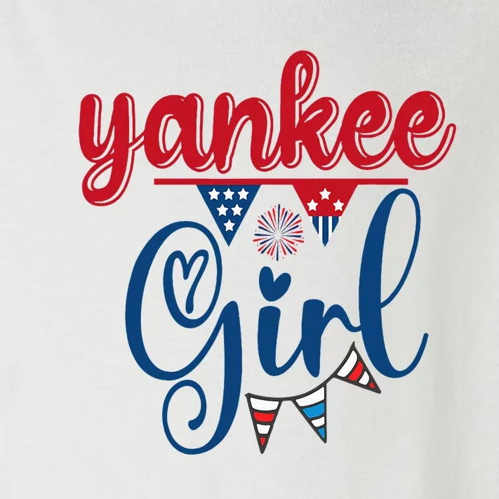 4th Of July Yankee Girl American Flag Toddler Long Sleeve Shirt