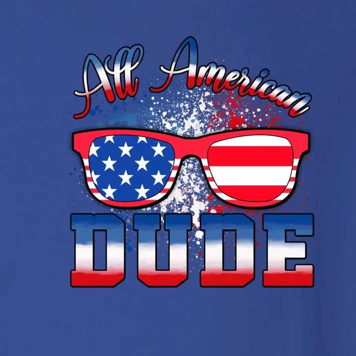 4th Of July Usa Flag Sunglasses All American Dude Gift Toddler Long Sleeve Shirt