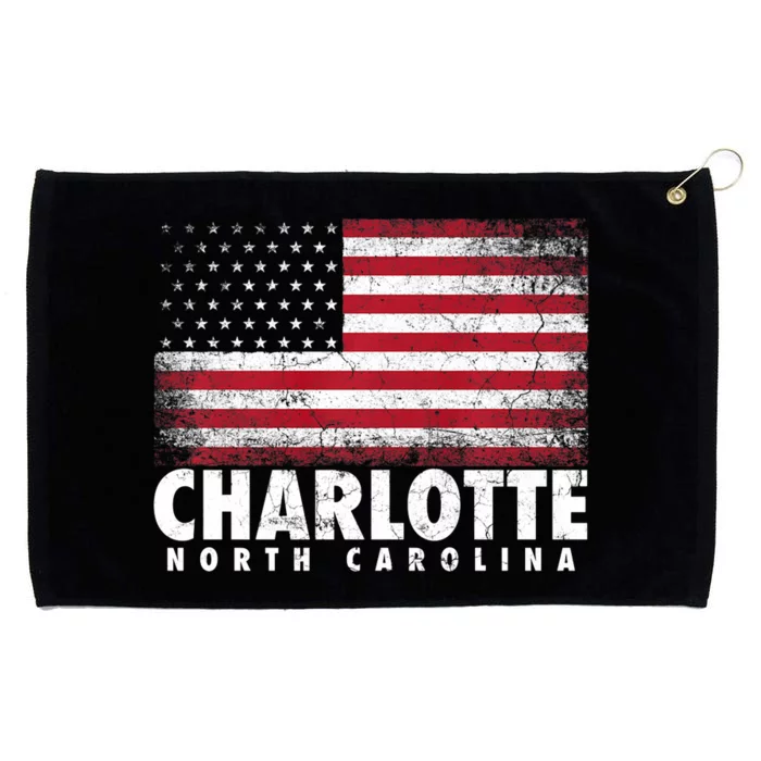 4th Of July Charlotte North Carolina Nc American Flag Usa Grommeted Golf Towel