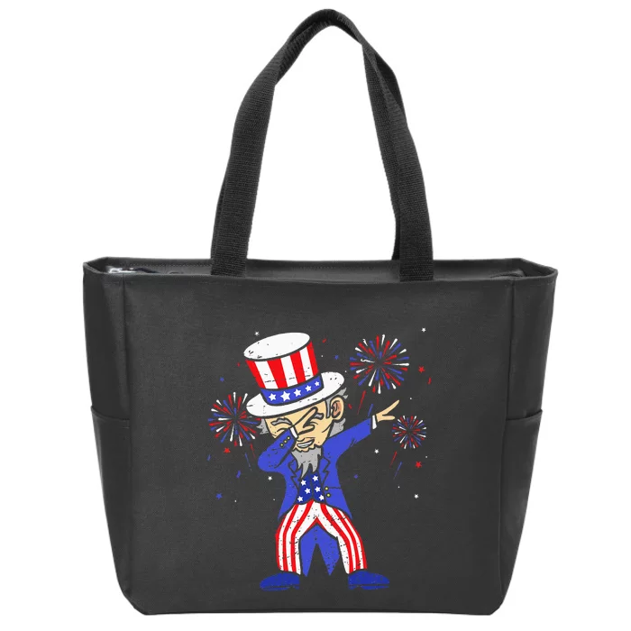 4th Of July For Funny Dabbing Uncle Sam Zip Tote Bag