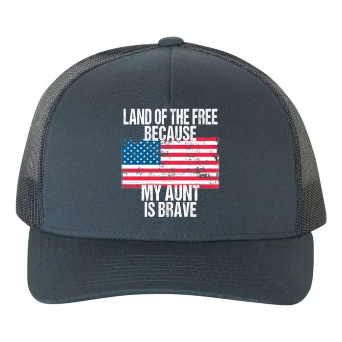 4th Of July Vintage American Flag Land Of The Free Aunt Cool Gift Yupoong Adult 5-Panel Trucker Hat