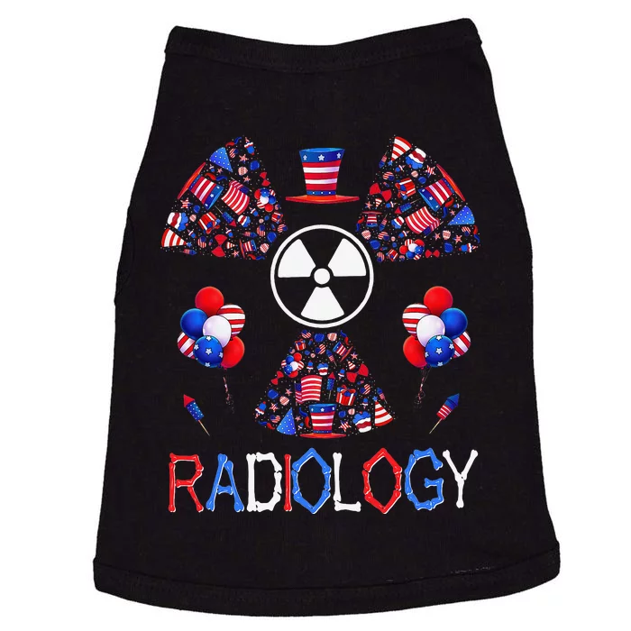 4th Of July Radiology Patriotic American Radiology Tech Doggie Tank