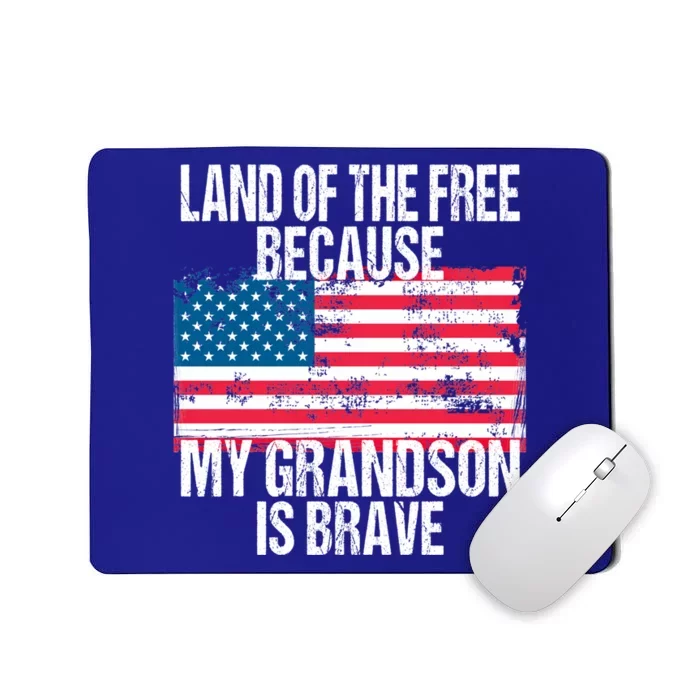 4th Of July Vintage American Flag Land Of The Free Grandson Gift Mousepad