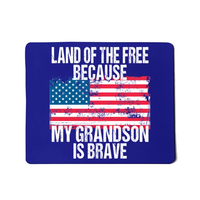 4th Of July Vintage American Flag Land Of The Free Grandson Gift Mousepad