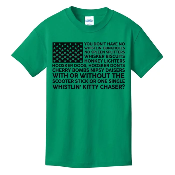 4th Of July You DonT Have No Whistling Bungholes Usa Flag Kids T-Shirt