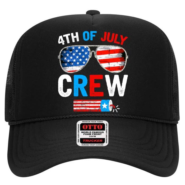 4th Of July Crew Matching Family Outfits High Crown Mesh Trucker Hat