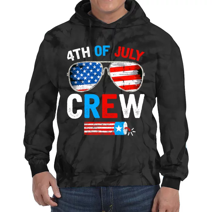 4th Of July Crew Matching Family Outfits Tie Dye Hoodie