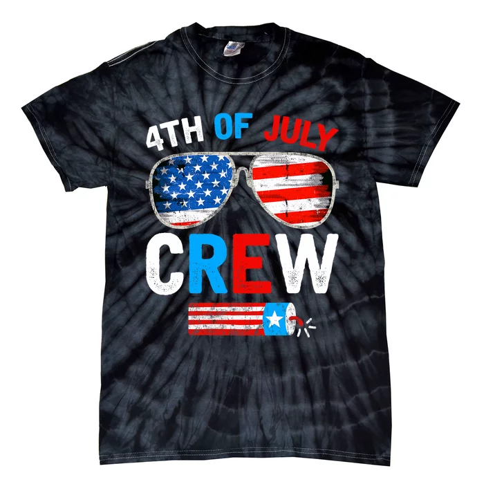 4th Of July Crew Matching Family Outfits Tie-Dye T-Shirt