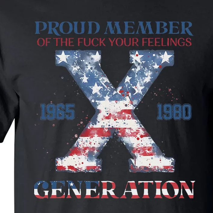 4th Of July Generation X Retro Style Us Flags Tall T-Shirt