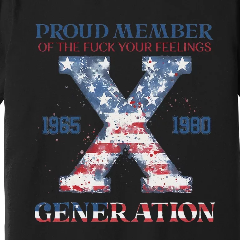 4th Of July Generation X Retro Style Us Flags Premium T-Shirt