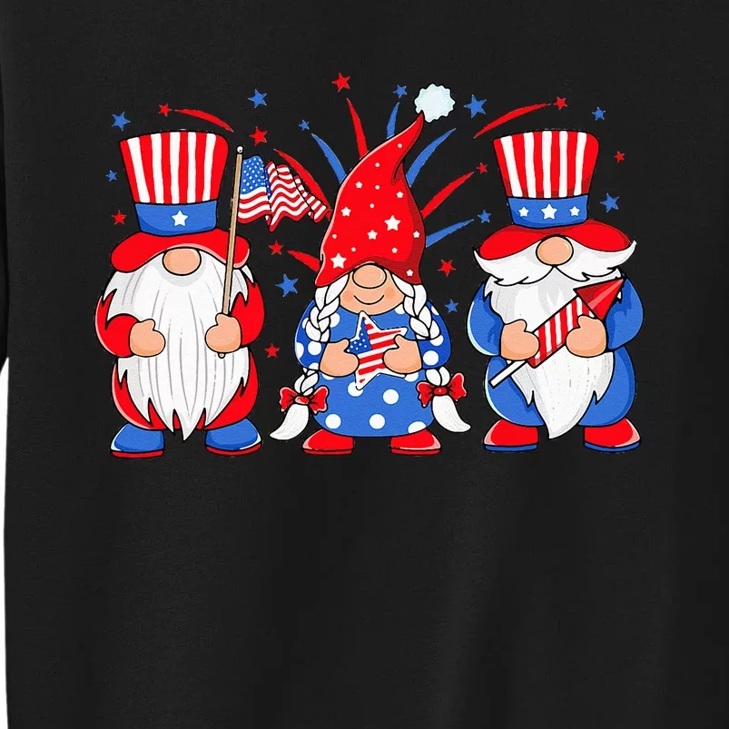 4th of July Gnomes Patriotic American Flag Cute Three Gnomes Sweatshirt