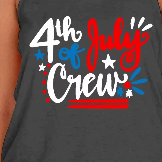 4th Of July Crew Independence Day Family Matching Women's Knotted Racerback Tank