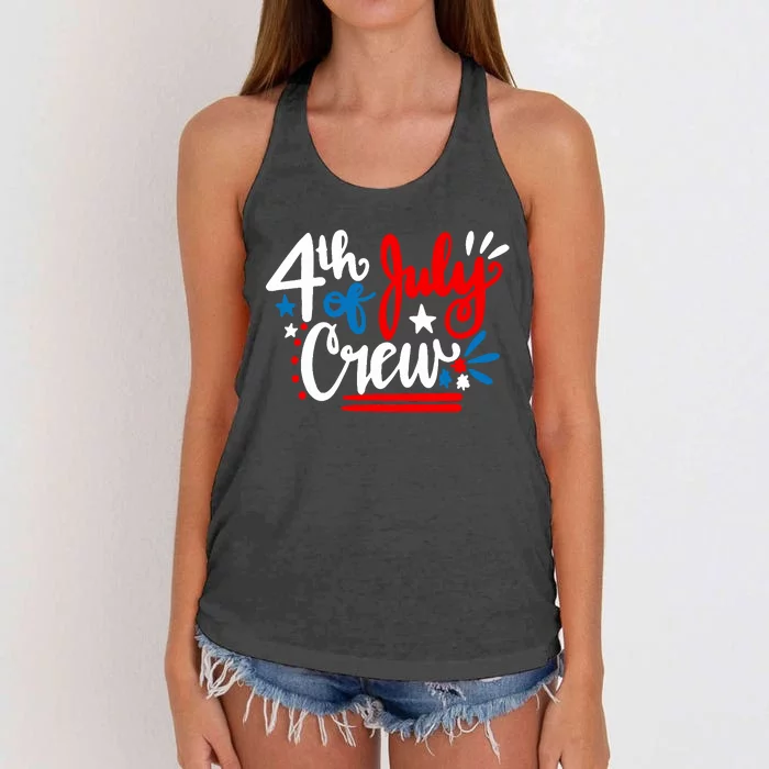 4th Of July Crew Independence Day Family Matching Women's Knotted Racerback Tank