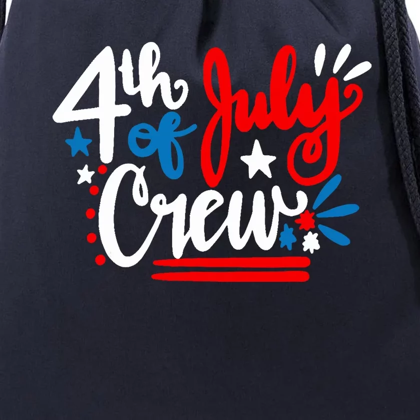 4th Of July Crew Independence Day Family Matching Drawstring Bag