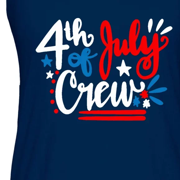 4th Of July Crew Independence Day Family Matching Ladies Essential Flowy Tank