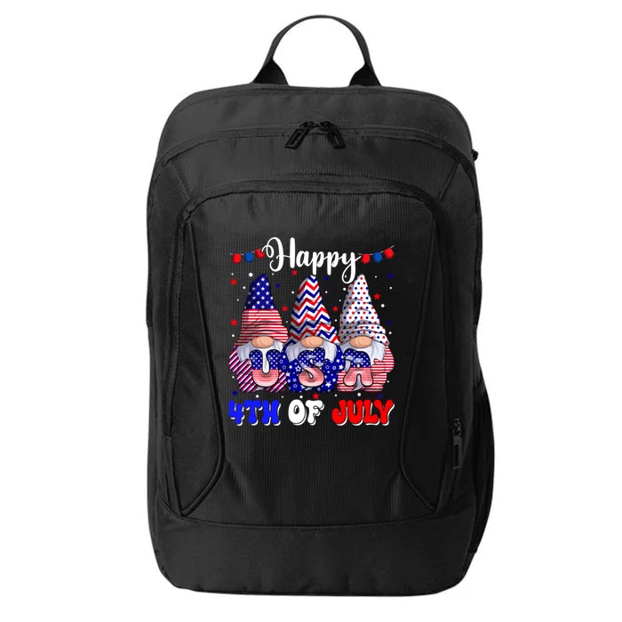 4th Of July Gnomes Happy 4th Of July Fireworks Usa Flag Gift City Backpack