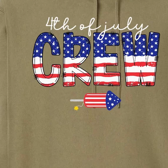 4th Of July Crew Matching Family Funny Fourth Of July Group Premium Hoodie