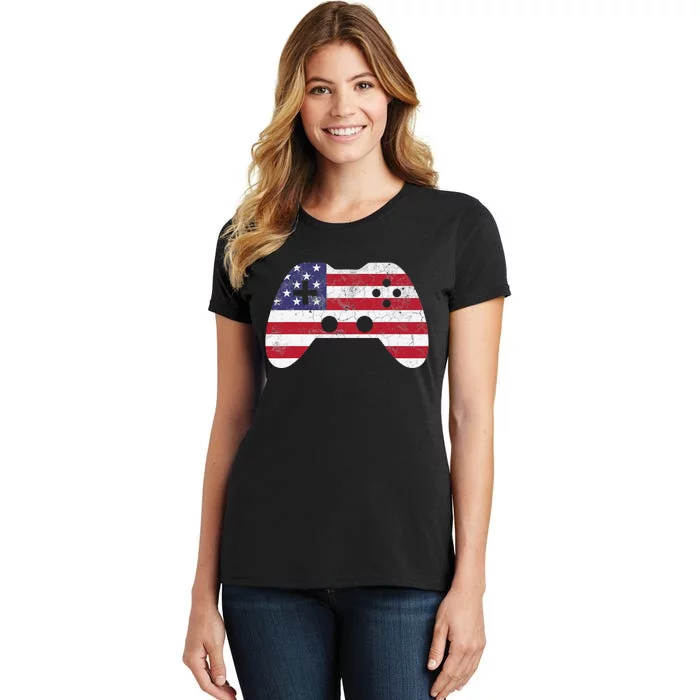 4th Of July Video Game Gamer USA Women's T-Shirt