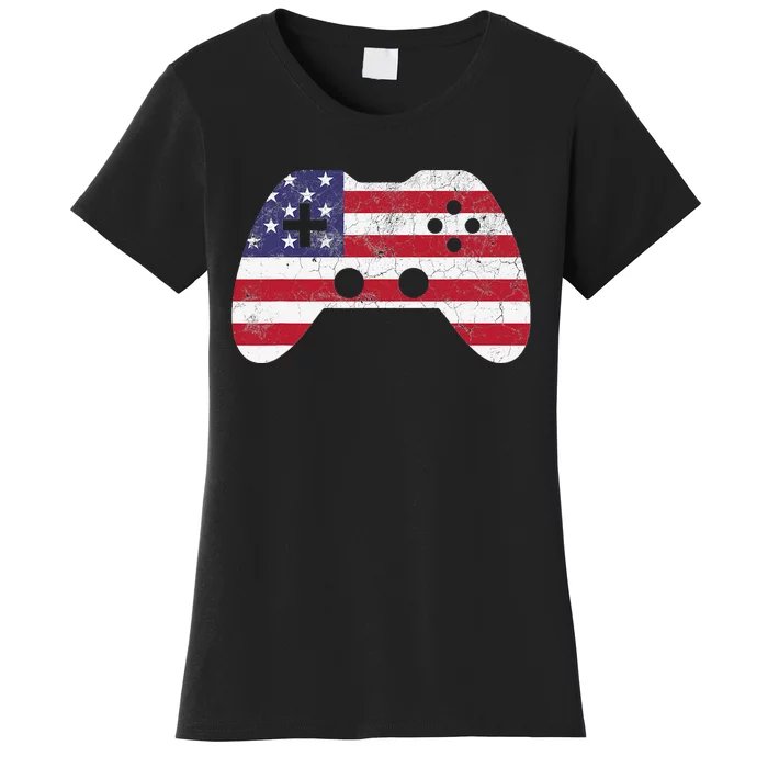 4th Of July Video Game Gamer USA Women's T-Shirt