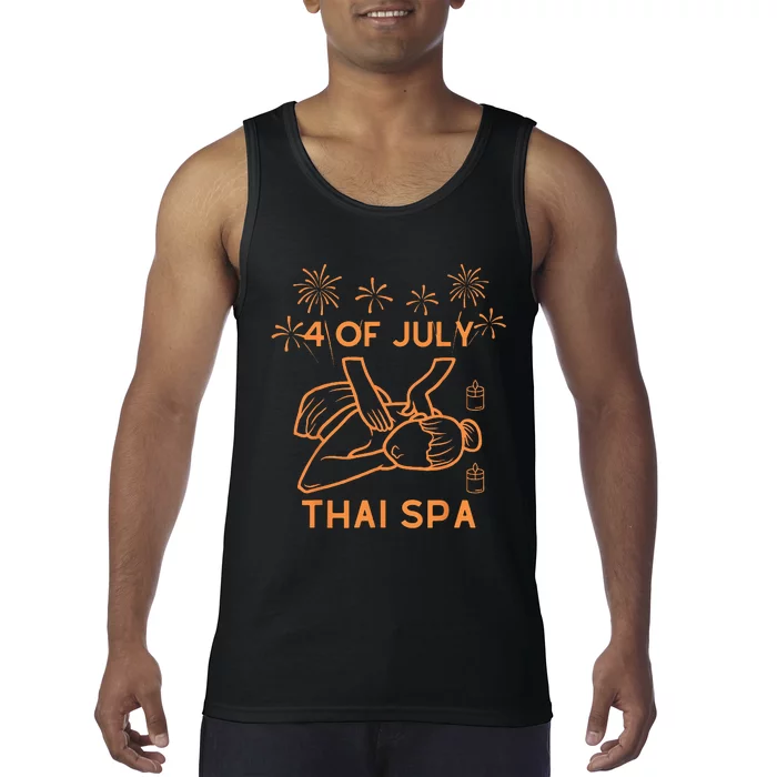 4 Of July Celebrate Thai Spa Tank Top