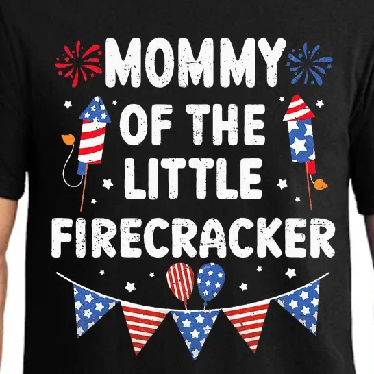 4th of July Birthday Mom Mommy Of The Little Firecracker Pajama Set