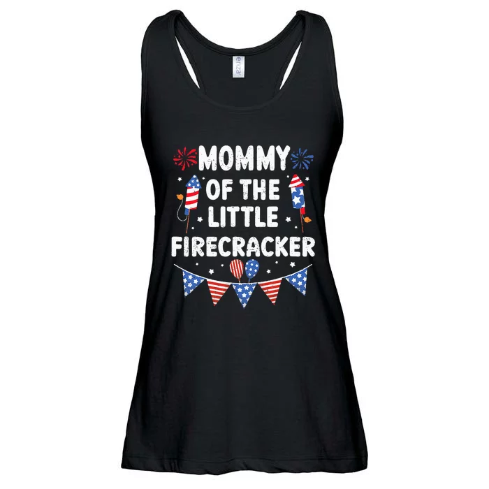 4th of July Birthday Mom Mommy Of The Little Firecracker Ladies Essential Flowy Tank