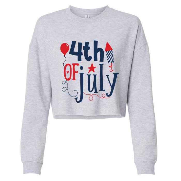 4th Of July Pride Usa Pride Proud To Be American Gift Cropped Pullover Crew