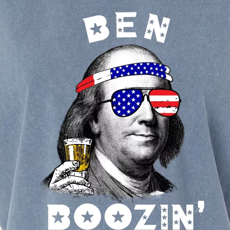 4th Of July Funny Gift Ben Drankin Ben Franklin Boozin Great Gift Garment-Dyed Women's Muscle Tee