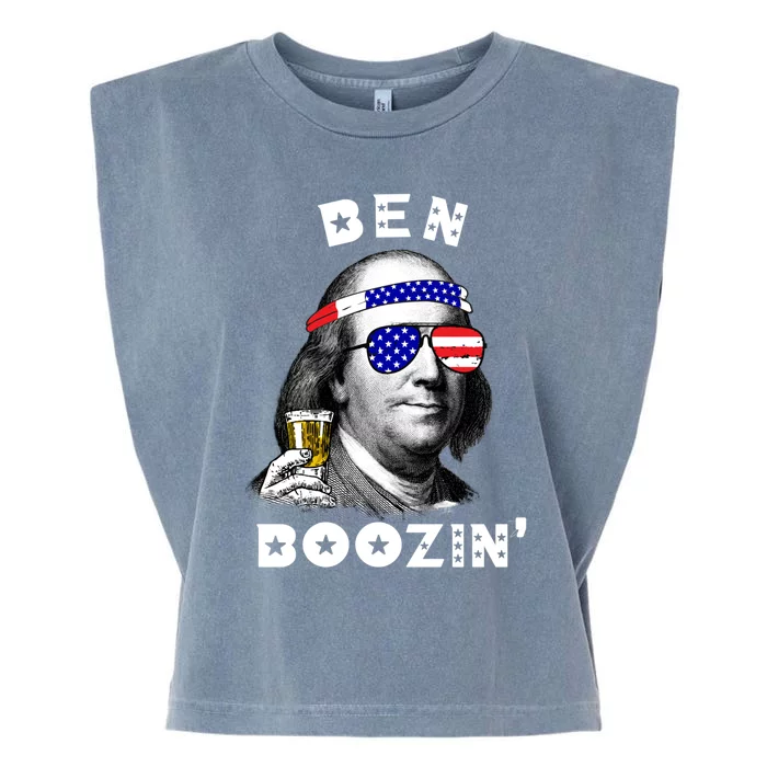 4th Of July Funny Gift Ben Drankin Ben Franklin Boozin Great Gift Garment-Dyed Women's Muscle Tee