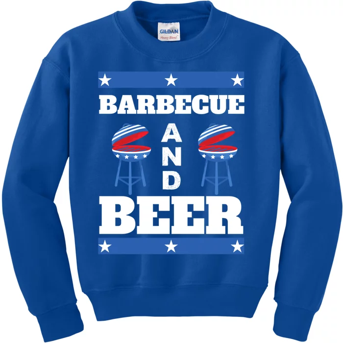 4th Of July Barbecue And Beer Memorial Day Great Gift Kids Sweatshirt