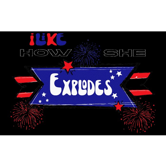 4th Of July I Like How She Explodes Firework Vintage Couple Bumper Sticker