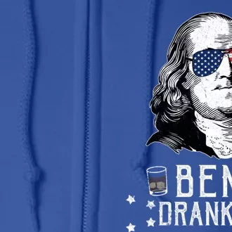 4th Of July Gift Ben Drankin Benjamin Franklin Gift Full Zip Hoodie