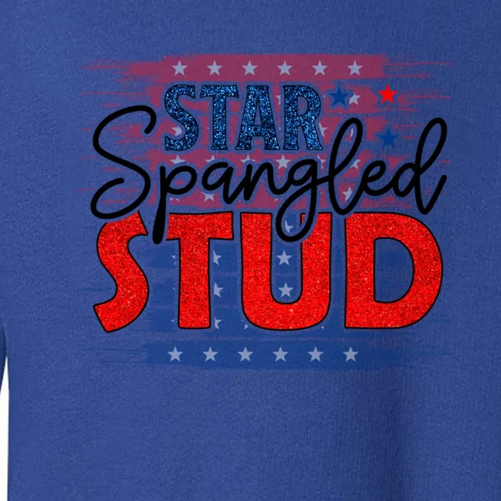 4th Of July Clothes And Accessories Star Spangled Stud Gift Toddler Sweatshirt