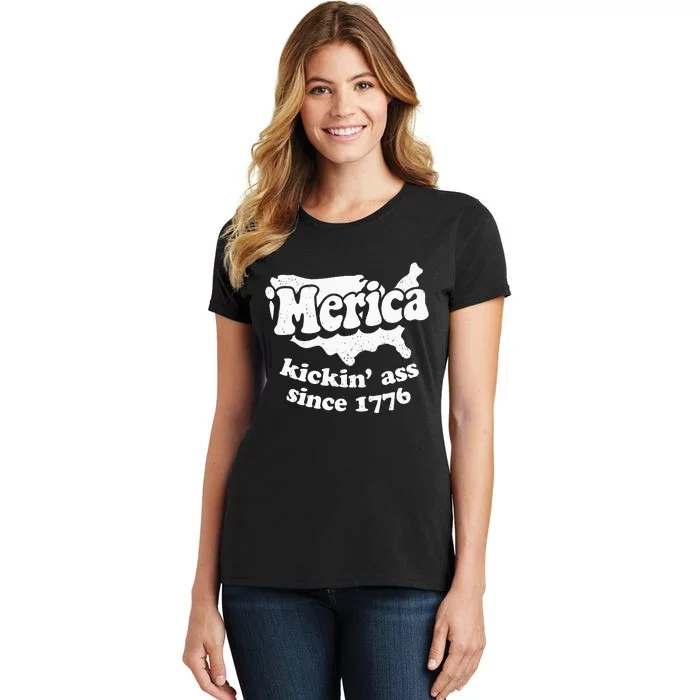 4th Of July Merica Kickin Ass Since 1776 Independence Day Gift Women's T-Shirt