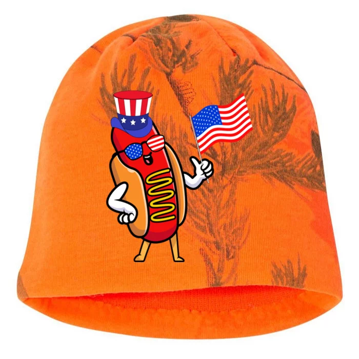 4th Of July Hot Dog Hotdog 4th Of July Kati - Camo Knit Beanie