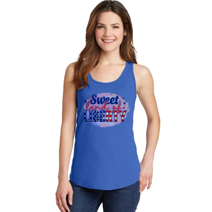 4th Of July Clothes And Accessories Sweet Land Of Liberty Great Gift Ladies Essential Tank