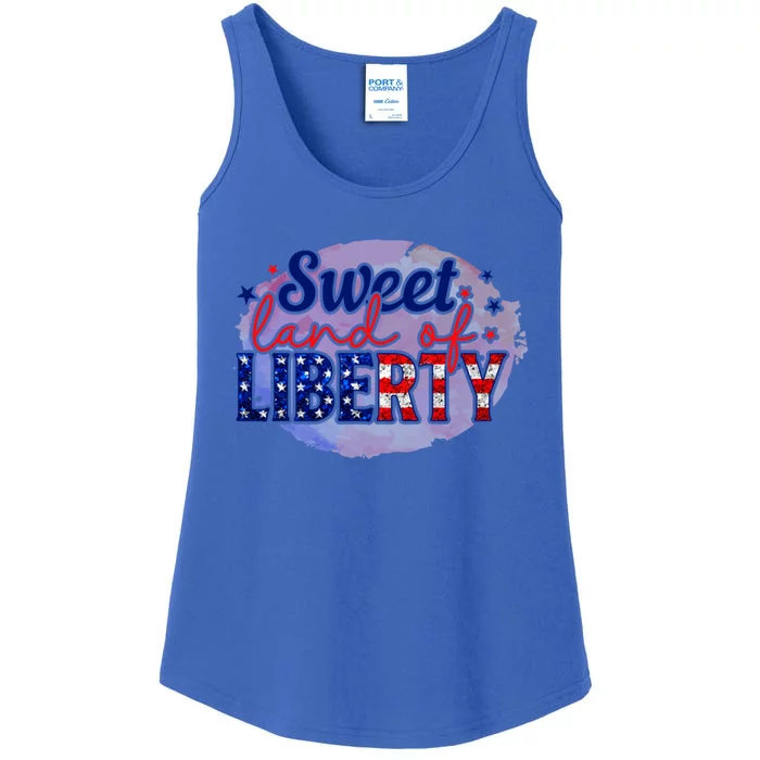 4th Of July Clothes And Accessories Sweet Land Of Liberty Great Gift Ladies Essential Tank