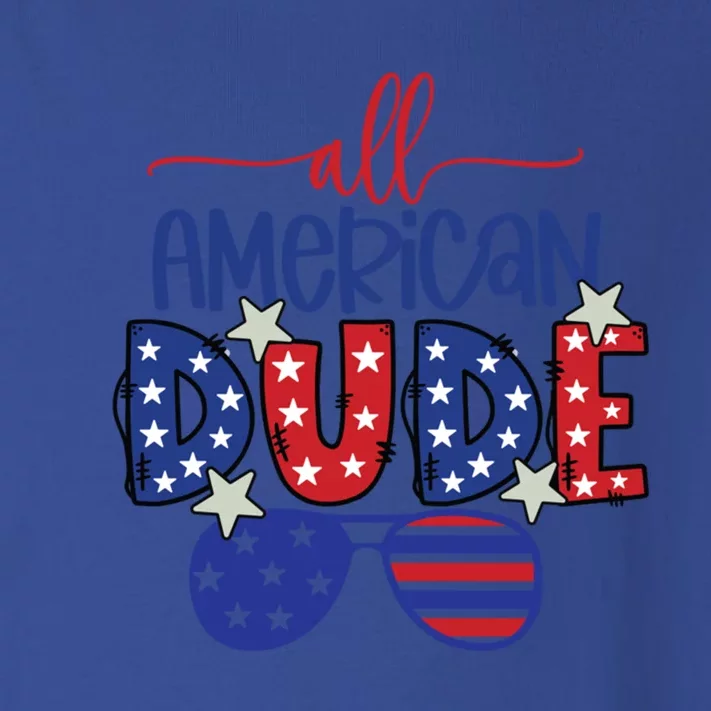 4th Of July Sunglasses All American Dude Gift Toddler Long Sleeve Shirt