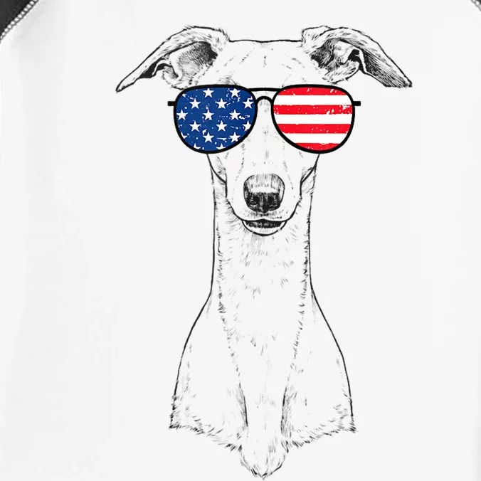 4th Of July Whippet Dog Patriotic USA Sunglasses American Infant Baby Jersey Bodysuit