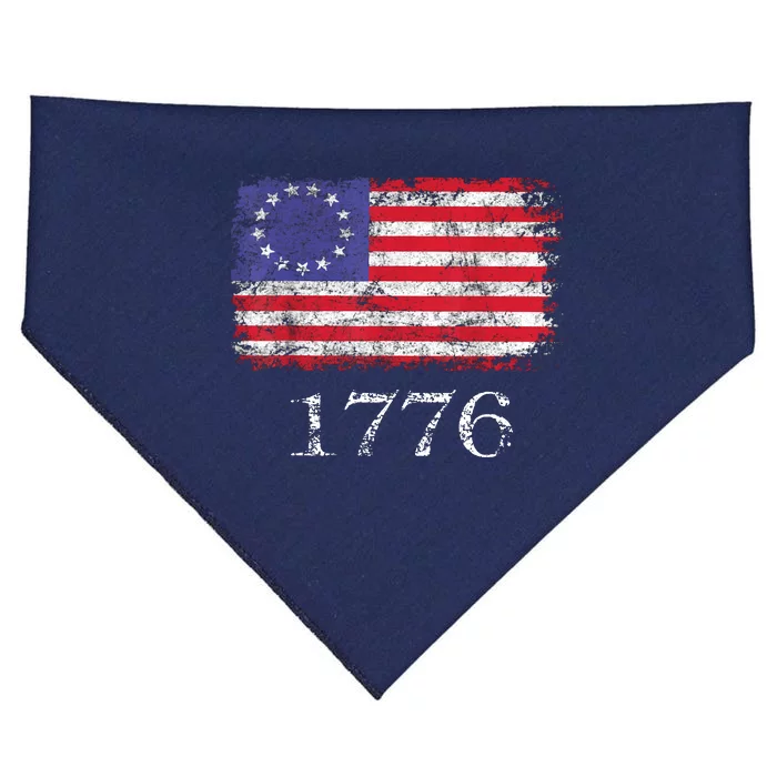 4th Of July American Flag Betsy Ross 1776 USA-Made Doggie Bandana