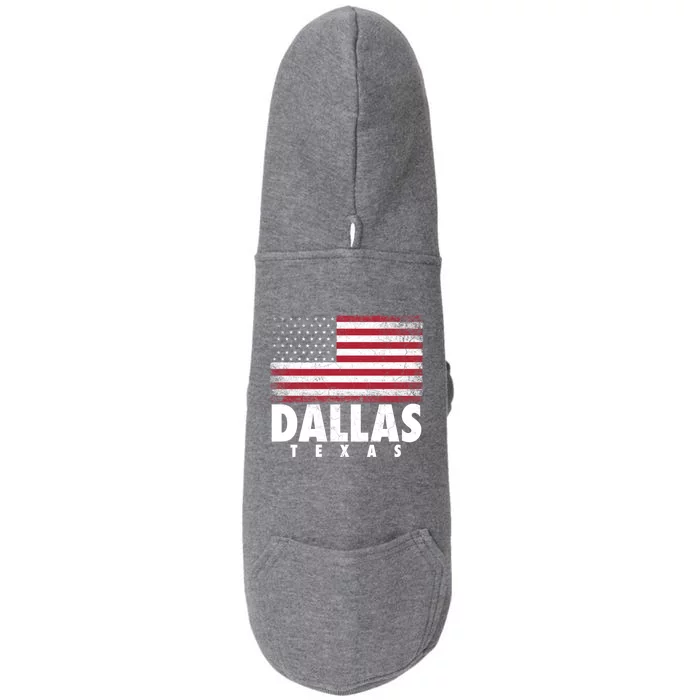 4th Of July Gift Dallas Texas American Flag Gift Doggie 3-End Fleece Hoodie