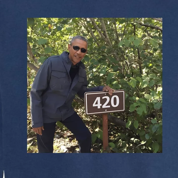 420 Obama Print Garment-Dyed Sweatshirt