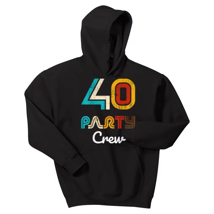 40 Party Crew - 40 Year Old Vintage 1983 40th Birthday Gift Kids Hoodie