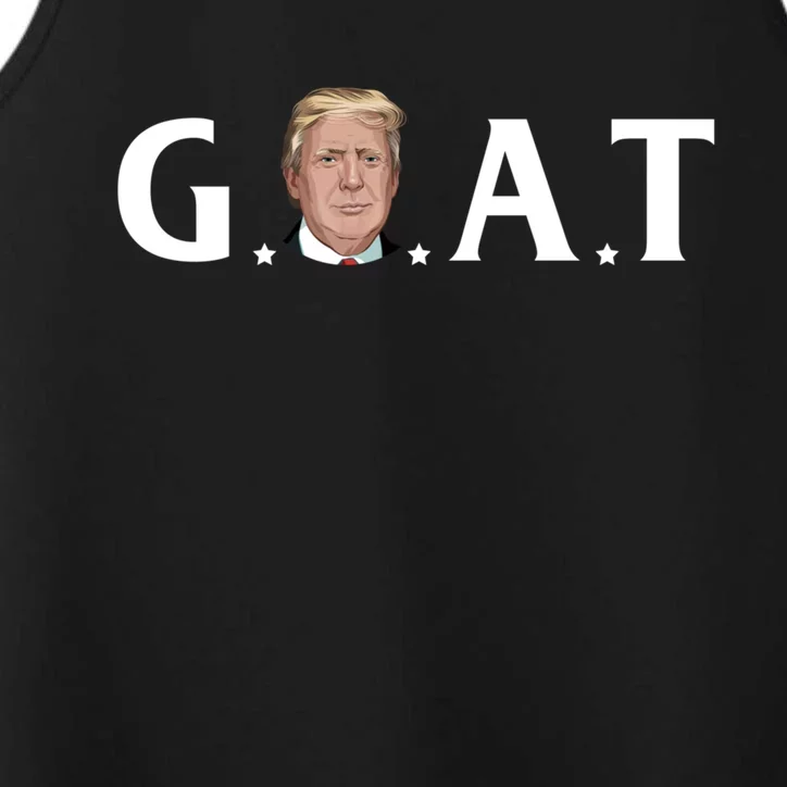 45th President Goat Greatest Of All Time President Trump Meaningful Gift Performance Tank