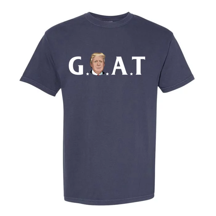 45th President Goat Greatest Of All Time President Trump Meaningful Gift Garment-Dyed Heavyweight T-Shirt