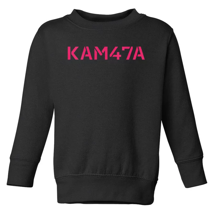 47th President Kamala Harris 2024 First Woman Female Empower Vneck Toddler Sweatshirt