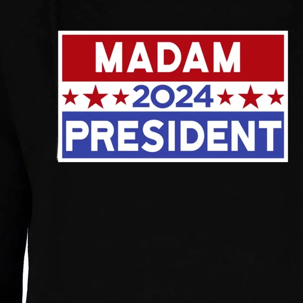 47th President Madam President Womens Funnel Neck Pullover Hood