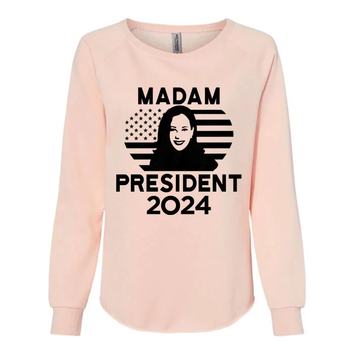 47th President Madam President Womens California Wash Sweatshirt