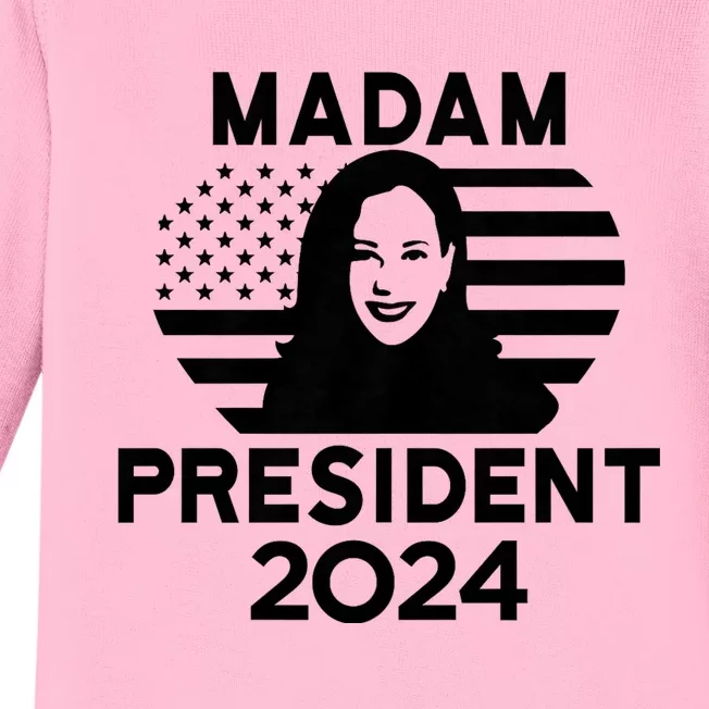 47th President Madam President Baby Long Sleeve Bodysuit