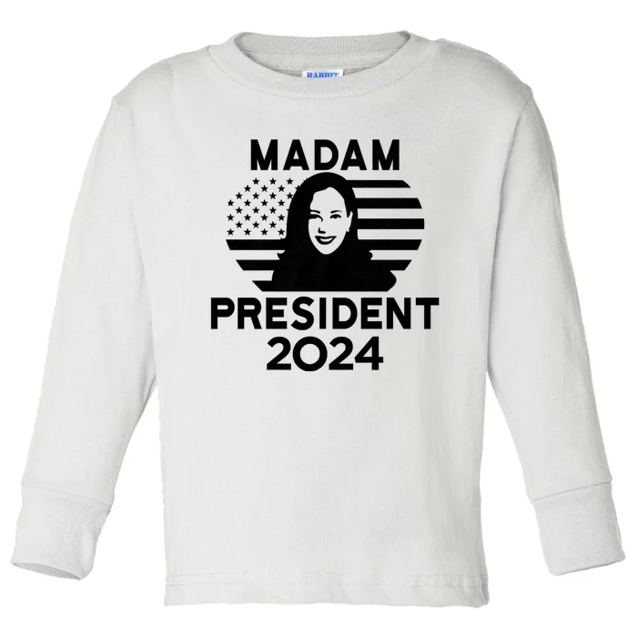 47th President Madam President Toddler Long Sleeve Shirt